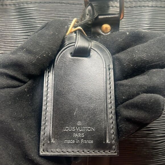 LOUIS VUITTON VINTAGE BLACK EPI LEATHER DUFFLE TRAVEL BAG KEEPALL 50 - Picture 8 of 16